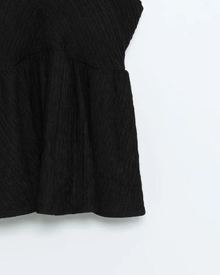 Sleeveless top with built-in cups and wide-leg pants set