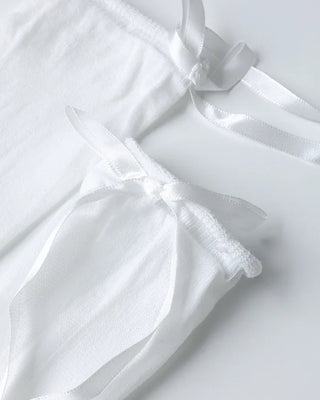 Ribbon sheer knee socks