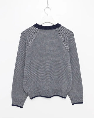 Striped round neck knit