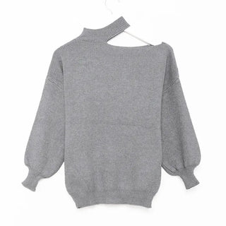 Asymmetrical Turtleneck Knit