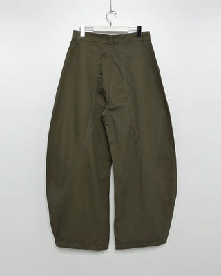Side Yoke Wide Cotton Pants