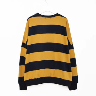 Bordered two-tone long-sleeve T-shirt