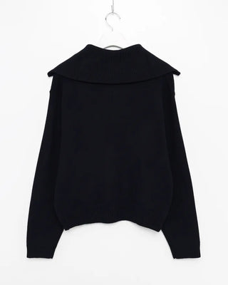 Big Collar Half-Zip Knit