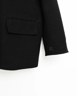 Wool button-up half coat