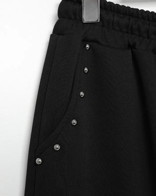 Studded wide-leg pants