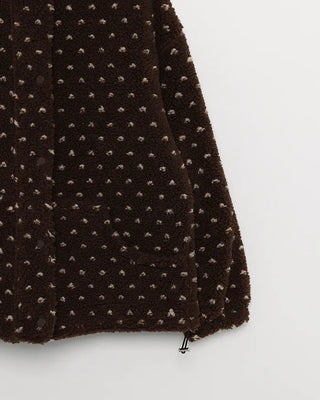Dot fleece zip-up