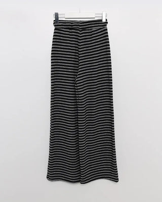 Striped elastic waist easy pants