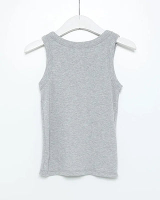 Colored ribbed sleeveless top