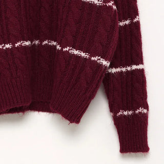 Wool oversized striped knit