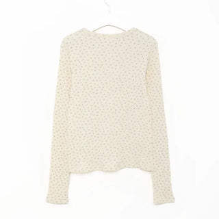 Waffle Mini Flower Slim Long Sleeve Cut and Sew