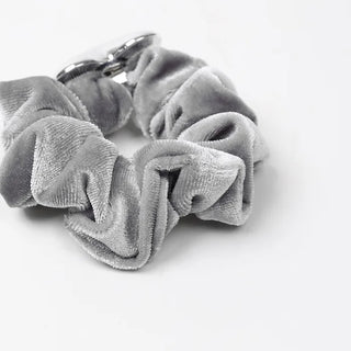 Velvet heart hair tie