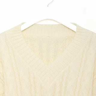 Cable Rib Hem Oversized Knit