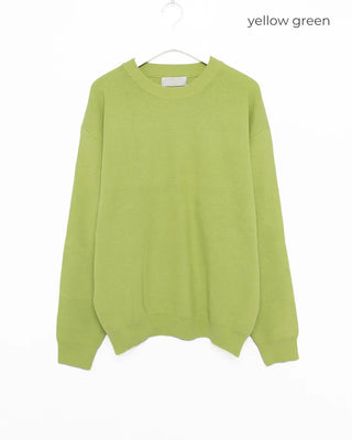 Rib-knit crew neck