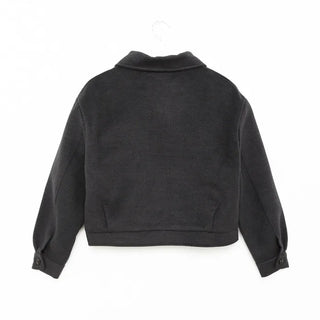Suede color zip-up jacket