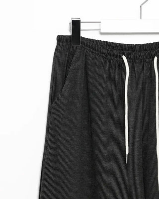 Rib-knit wide-leg easy pants