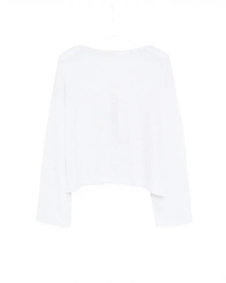 Ribbon knot sheer knit cardigan