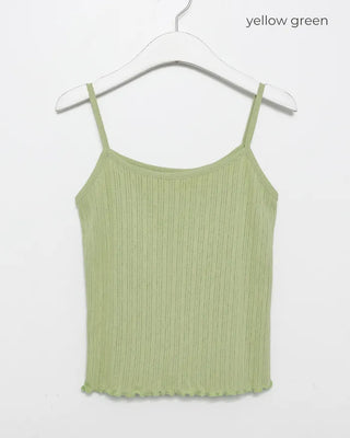 Scalloped hem cropped pointe camisole