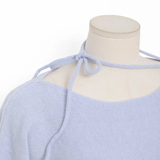 Ribbon tie knit