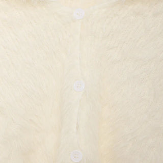 Colored soft shaggy cardigan
