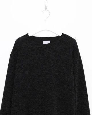 Crew neck ribbed long t-shirt