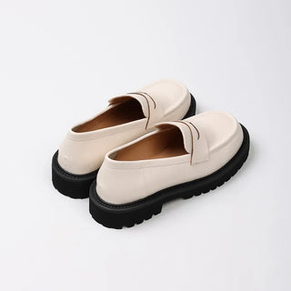 Round platform loafers