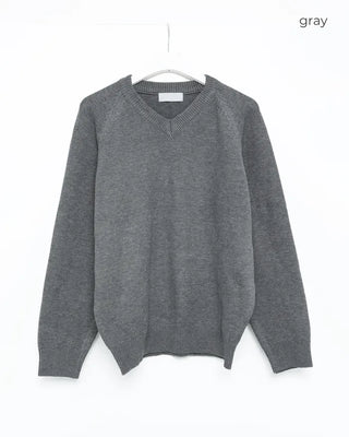 Unisex V-neck knit