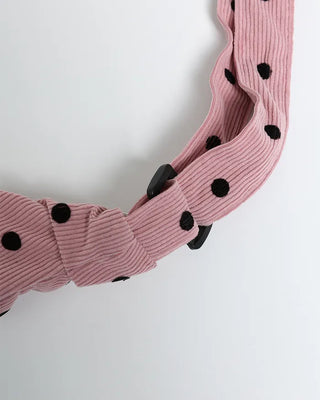 Dot Shirring Ribbon Shoulder Bag