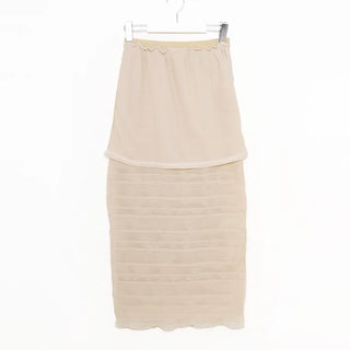 Frilled long skirt
