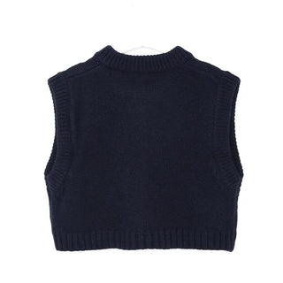 Zip-up knit vest