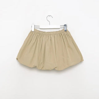 Waist draw balloon mini skirt