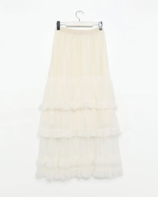 Chiffon tiered long skirt