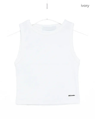Silverpoint Rib Cropped Sleeveless