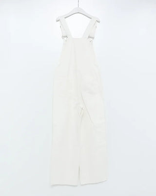 Wide silhouette cotton overalls