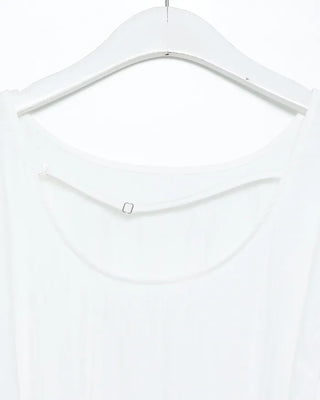 French Sleeve Open Back Wrinkle Blouse