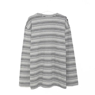 Striped Boxy Long-Sleeve T-Shirt