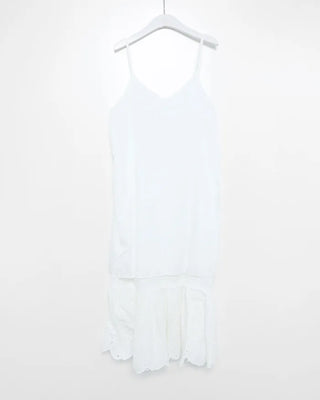 Embroidered Punching Point Long Bustier Dress