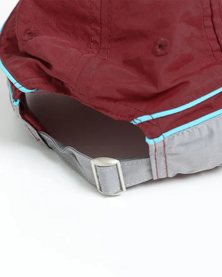 Two-tone stitch nylon racer cap