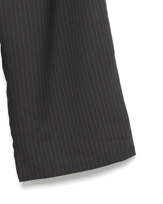 Pintuck striped wide slacks