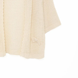 Ribbon Half-Sleeve Cardigan