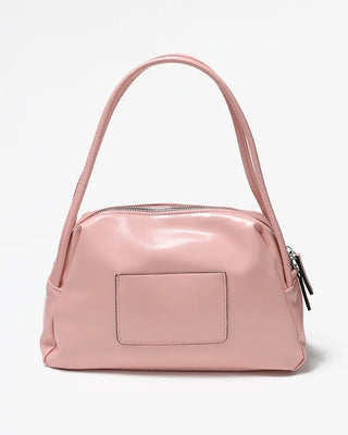 2-way center seam leather tote bag