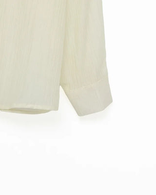 Wrinkle Sheer Loose Long Shirt