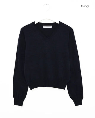Simple V-neck knit