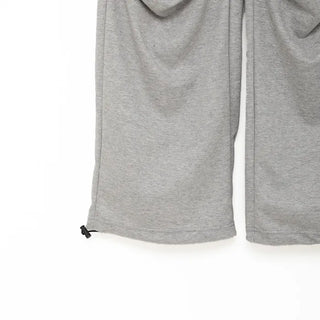 Wide-leg string sweatpants