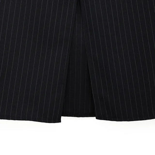 Elastic striped long skirt