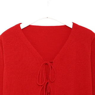 Ribbon knit cardigan