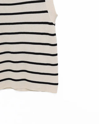Border Round Neck Sleeveless