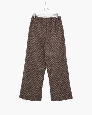 Checked wide-leg pants