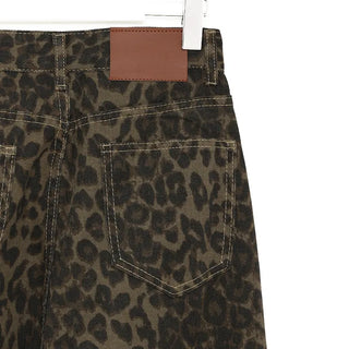 Leopard print cotton pants