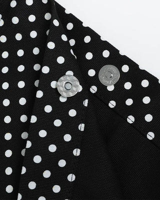 Dot canvas tote bag