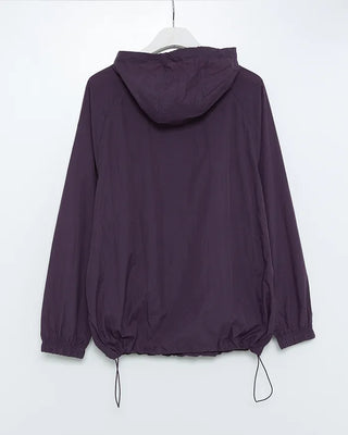 Zip-up hooded windbreaker